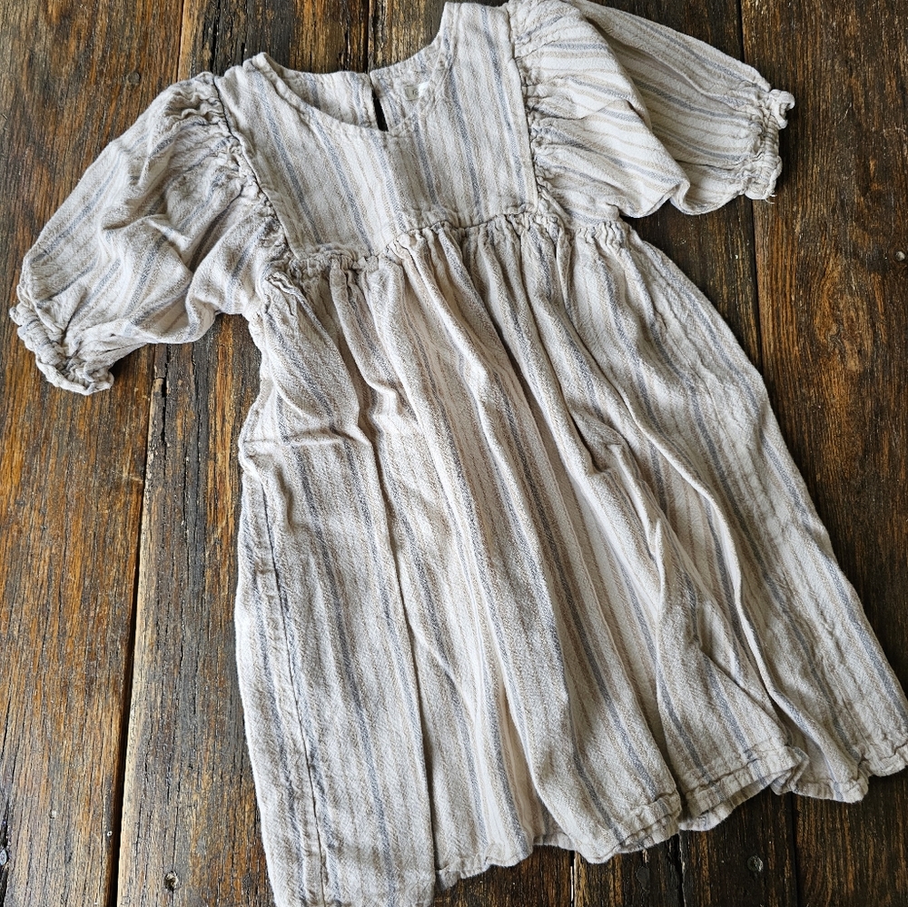 Striped Puff Sleeve Dress